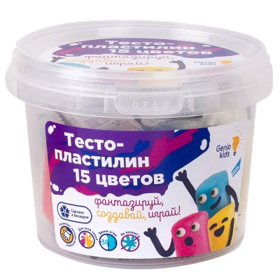 Набор для детской лепки Тесто-пластилин 15 цветов Dream Makers TA1066V 3