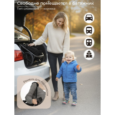 Коляска 2 в 1 Sweet Baby Orso SBL Black