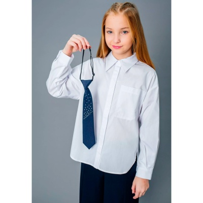 Блузка школьная для девочки Deloras C64205 белая 4