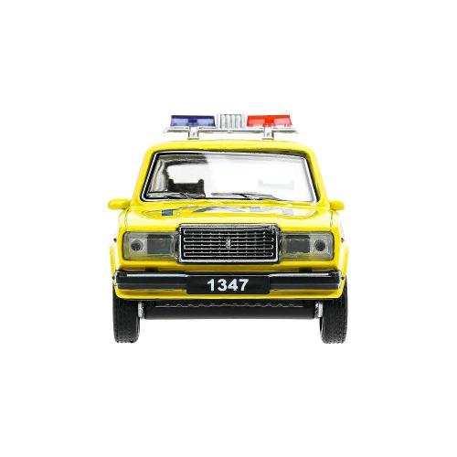 Металлическая машинка ВАЗ-2107 Милиция Технопарк 2107-12SLPOL-YE фото 8