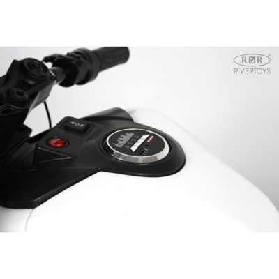 Детский электромотоцикл RiverToys М777БХ белый