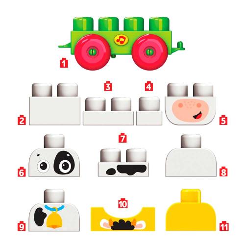 Конструктор для малышей Talky Blocks кнопочка Коровка Азбукварик фото 2
