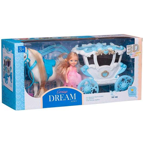 Игровой набор Лошадка с каретой и куколкой Junfa WK-19074 фото 2