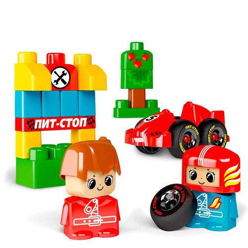 Конструктор Baby Blocks Пит-стоп 30 деталей Десятое Королевство 03909 фото 2