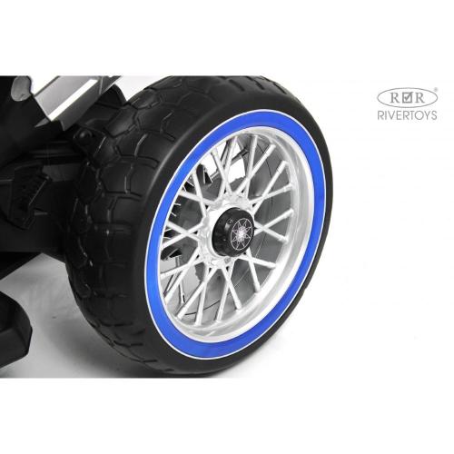 Детский электромотоцикл RiverToys М111БХ белый фото 20