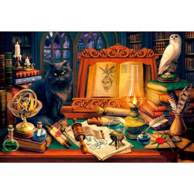 Алмазная мозаика Магический натюрморт 30х40 см полное заполнение Рыжий кот НД-0410