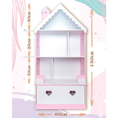 Домик для кукол с комодом Луиза Pema kids бело-розовый 3