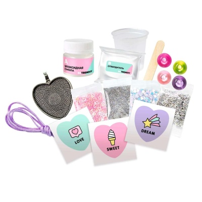 Набор для создания украшений Be TrenDIY Кулон-Сердечко Волшебный мир В001Y 02