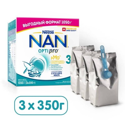 Детская смесь Nestle NAN 3 Optipro с 12 мес 1050 гр