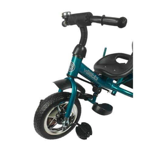 Велосипед трёхколёсный с родительской ручкой Velobibi Сатурн ВЛ-0876 бирюза фото 7
