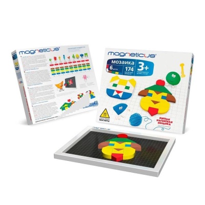 Мозаика 174 элемента с игровым полем Magneticus MM-174