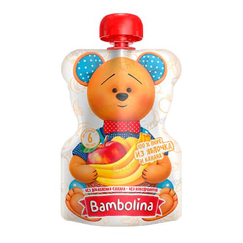 Пюре Яблоко Банан 100 г с 6 месяцев Bambolina