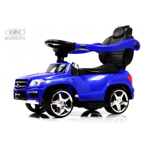 Детский толокар Mercedes-Benz GL63 RiverToys A888AA-M синий фото 8