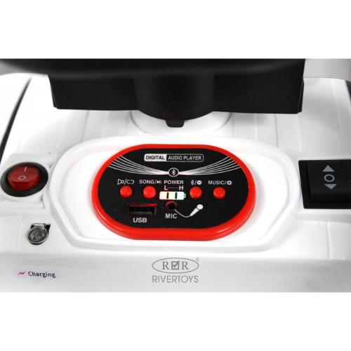 Детский электромобиль RiverToys G008GG-A белый фото 8
