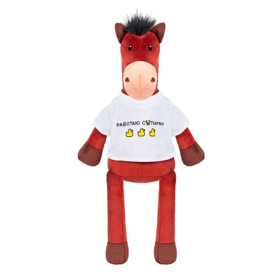 Мягкая игрушка Конь Рокки 30 см Символ Года Maxitoys MT-250224-30 3