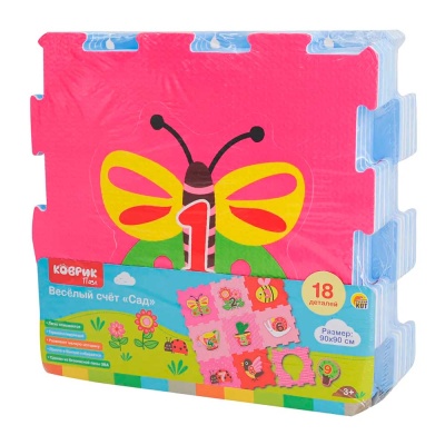 Коврик-пазл Веселый счет Сад Рыжий Кот КВ-2574 2