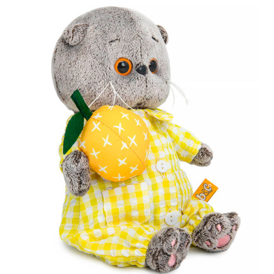 Мягкая игрушка Кот Басик Baby в комбинезоне в клетку Budi Basa BB-165 2
