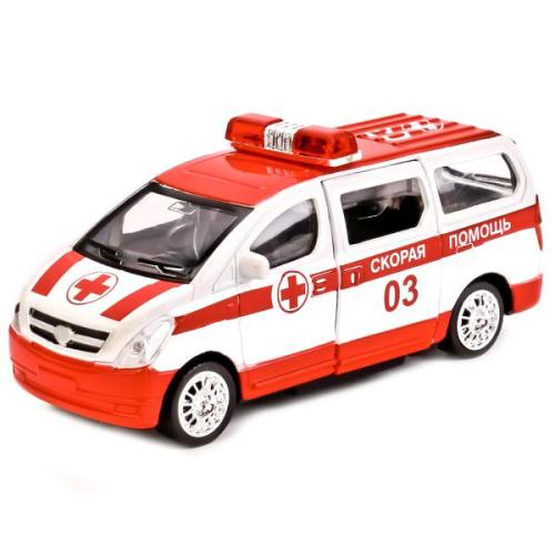 Машина металлическая Скорая помощь Технопарк SL1069-SB-M
