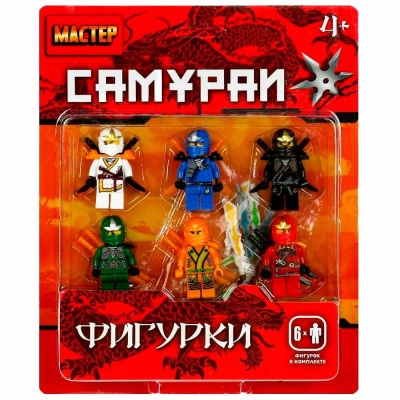 Фигурки Самураи для конструктора 6 шт Мастер 18054-ZH 3