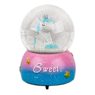 Сувенир Музыкальный водяной шар Красивый единорог Miland Т-4881 02