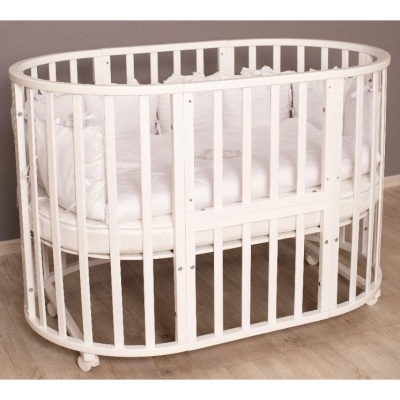 Кроватка детская 11 в 1 с поперечным маятником Incanto Stella KR-0175