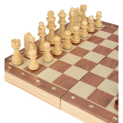 Шахматы деревянные на магните Рыжий кот И-0139