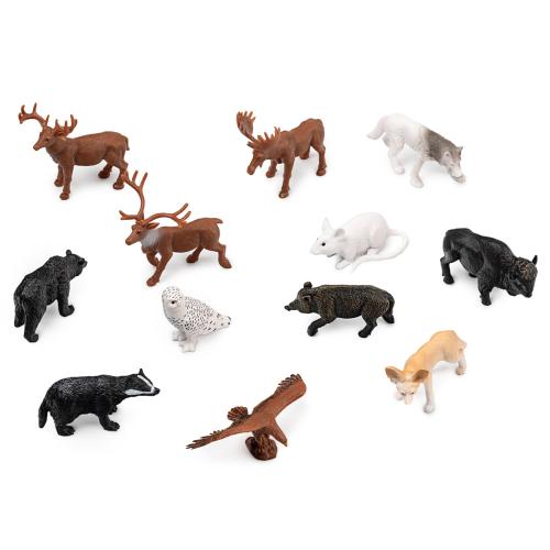 Набор мини фигурок Лесные животные Wildlife 12 штук Konik AMW2141