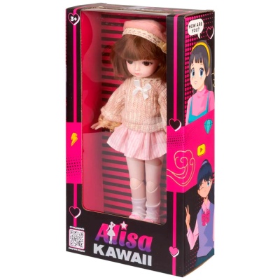 Кукла шарнирная Alisa Kawaii брюнетка 30 см 1TOY Т24341 2