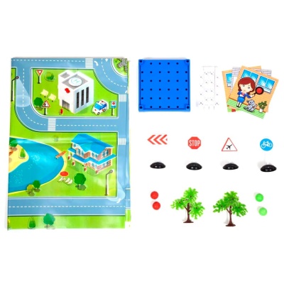 Игровой набор Паровозик с тележкой Станция Серебряный путь SW 7106 3