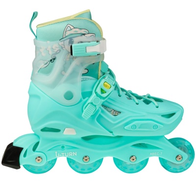 Ролики раздвижные размер S 29-33 Рыжий кот РЛК-2537 голубые 1