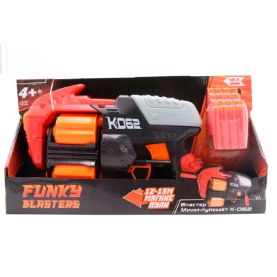 Бластер пулемет 16 патронов Funky Toys FT0819913 2