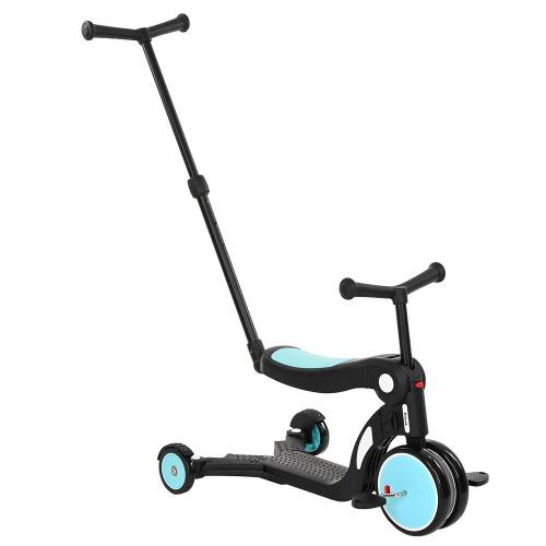 Трёхколёсный самокат Pituso HD-200B-Blue голубой фото 6