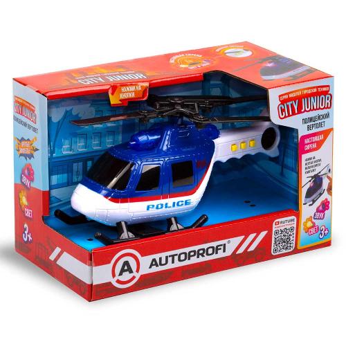 Игрушка Полицейский вертолёт свет звук 18 см Autoprofi JU-018/HELI фото 4
