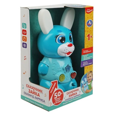 Развивающая игрушка Зайка-сказочник со сказками Д. Харриса УМка 350128