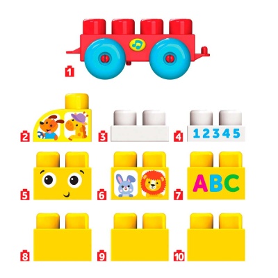 Конструктор для малышей Talky Blocks кнопочка Автобус Азбукварик 2