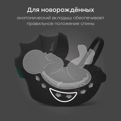 Автокресло 0-13 кг Happy Baby Safer dark grey фото 2