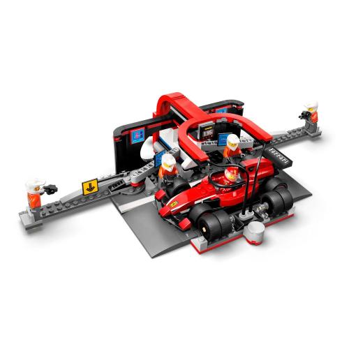 Конструктор Lego City 60443 Пит-стоп F1 и команда болида Ferrari фото 4