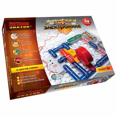 Электронный конструктор Первые шаги в электронике Набор С 34 схемы Знаток 70198 5