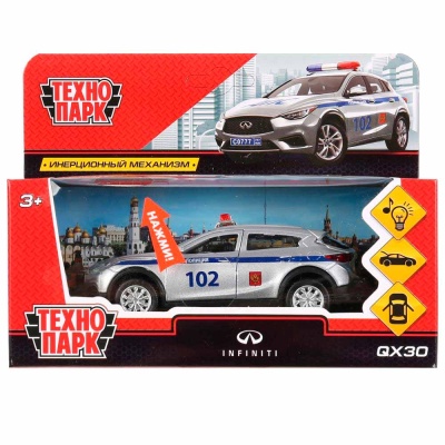 Металлическая инерционная машина Infiniti QX30 Полиция Технопарк QX30-P-SL 2