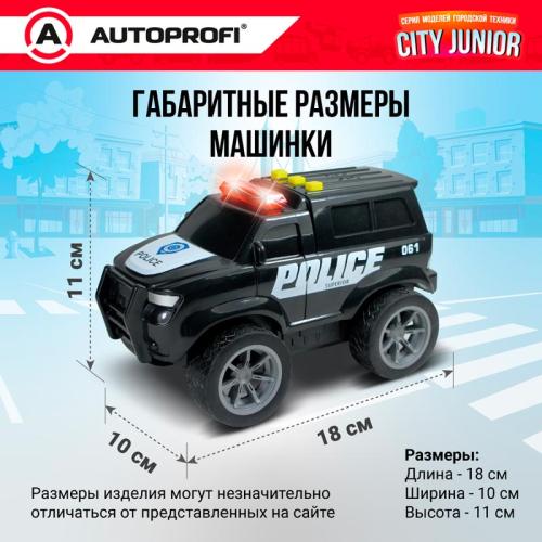 Машина Полицейский джип свет звук 18 см Autoprofi JU-018/POLC фото 3