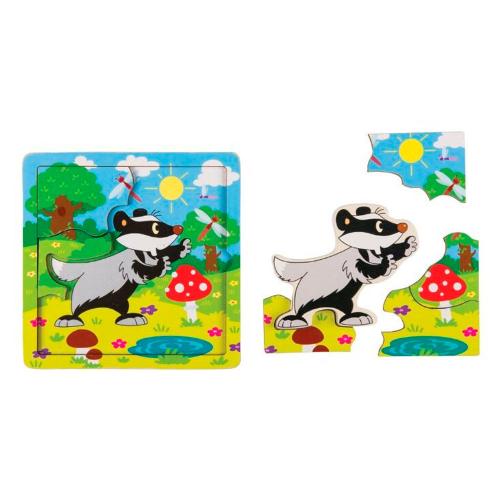 Деревянная рамка-пазл Собираем и играем Енотик Step Puzzle 89073 фото 2