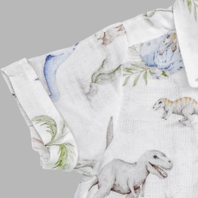 Рубашка Динозавры Чуди Кидс 299525-5 молочный 02