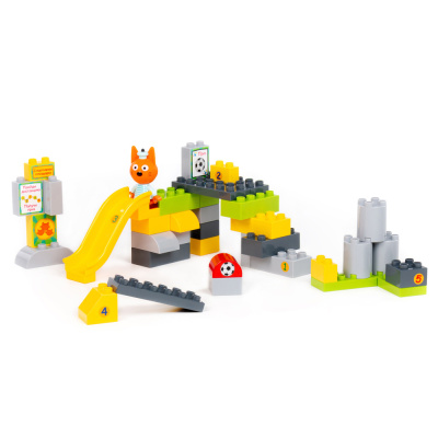 Конструктор Макси Три кота Коржик и спортивная площадка 37 элементов Полесье 58977 2