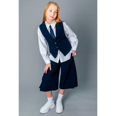 Жилет школьный для девочки Deloras V64361 синий 3