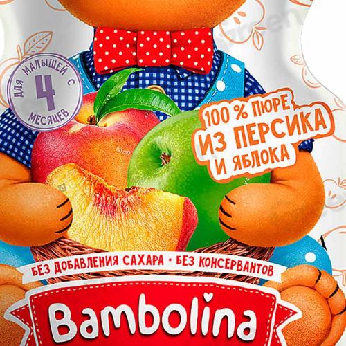 Пюре Персик Яблоко 90 г с 5 месяцев Bambolina фото 2