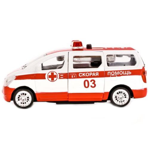Машина металлическая Скорая помощь Технопарк SL1069-SB-M фото 2