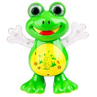 Интерактивная игрушка Танцующий лягушонок свет звук Рыжий кот 1840353
