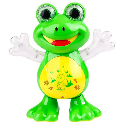 Интерактивная игрушка Танцующий лягушонок свет звук Рыжий кот 1840353