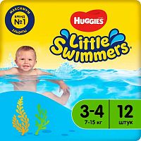Подгузники-трусики для плавания Huggies Little Swimmers 3-4 7-15кг 12шт 2920961
