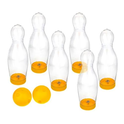 Набор боулинг 1toy 6 кегель и 2 шара со светом 24см T22354 фото 3